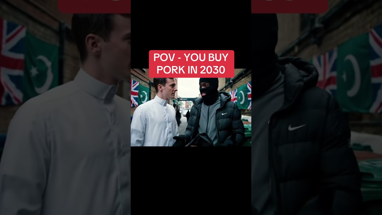 POV: Pork Ban 2030 #ai #funny #muslim #comedy #london #vlog #funnyvideo #lol #fyp #viral #duet #uk