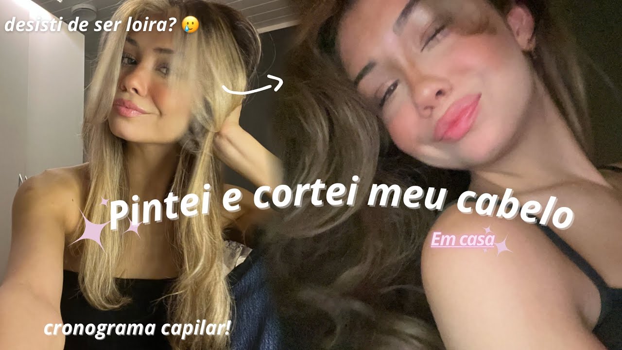 Pintei meu cabelo SOZINHA (saindo do loiro 👩🏼) + meu cronograma capilar + bate papo 🎀👩🏽