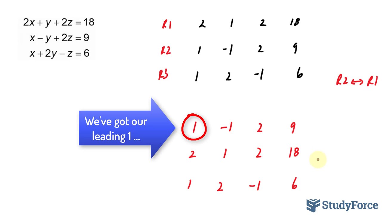 Solving a Linear System by Gaussian Elimination with Back Substitution