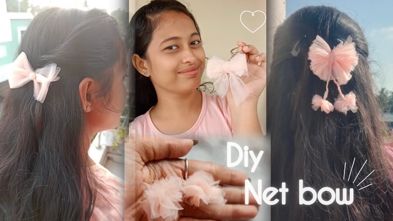 Diy net bow with different varieties | vyshu's craft 