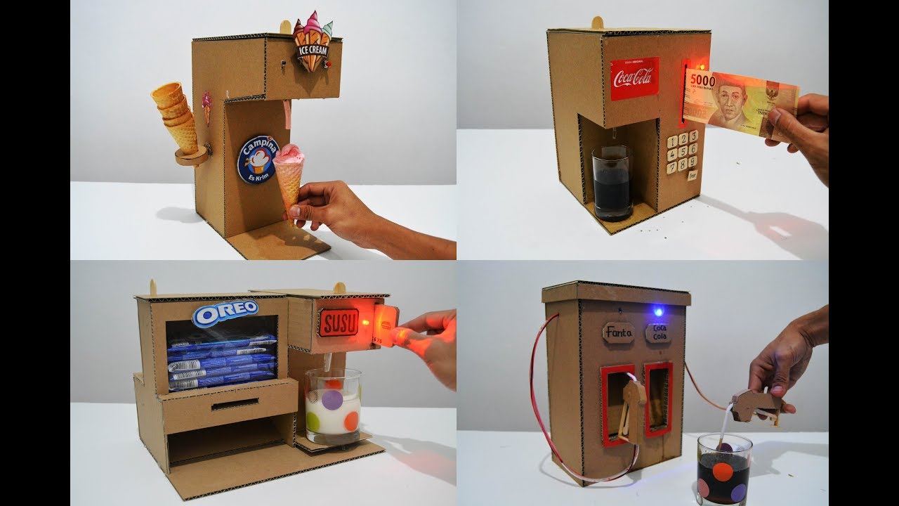WOW!TOP 10 MESIN PENJUAL OTOMATIS (VENDING MACHINE) DARI KARDUS-Video Kompilasi
