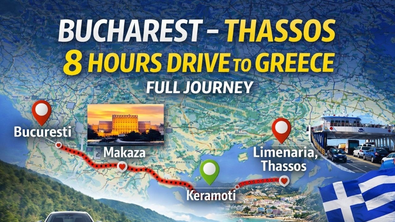 Drive: BUCURESTI - Makaza - Keramoti - Thassos - LIMENARIA in 8 Hours Full Video
