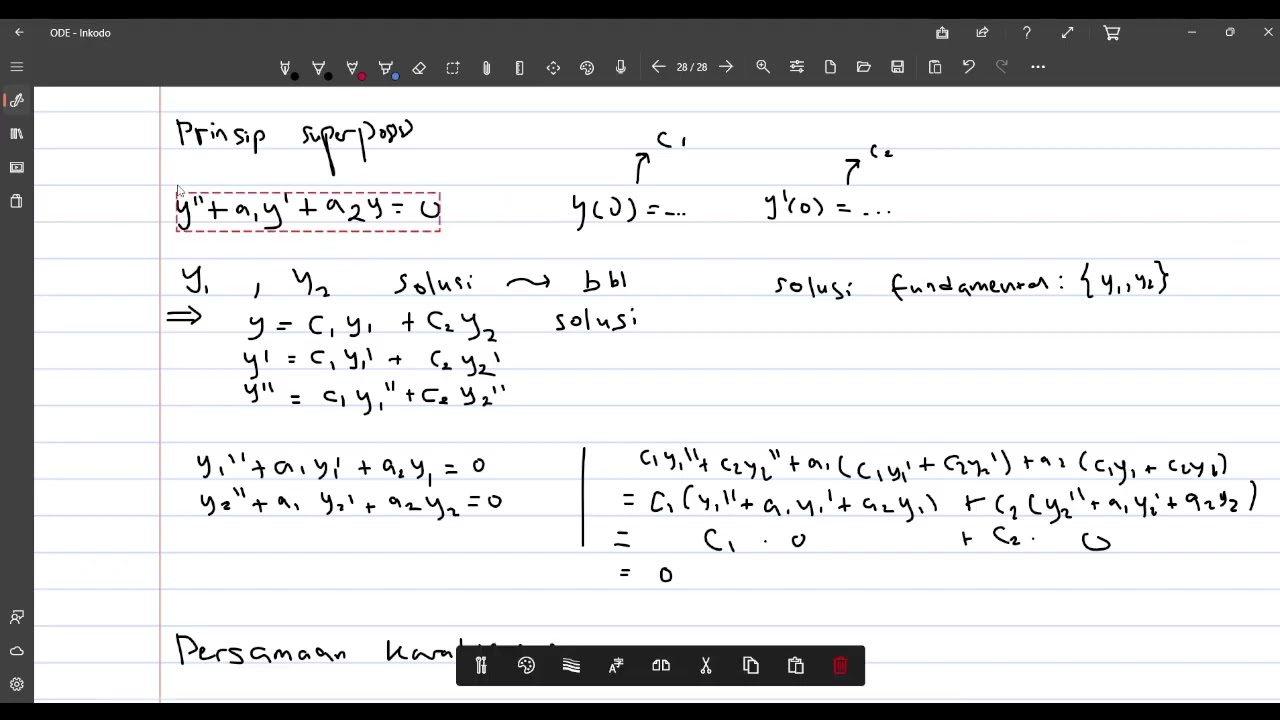 PD Linear Orde-n Homogen dan Persamaan Karakteristik