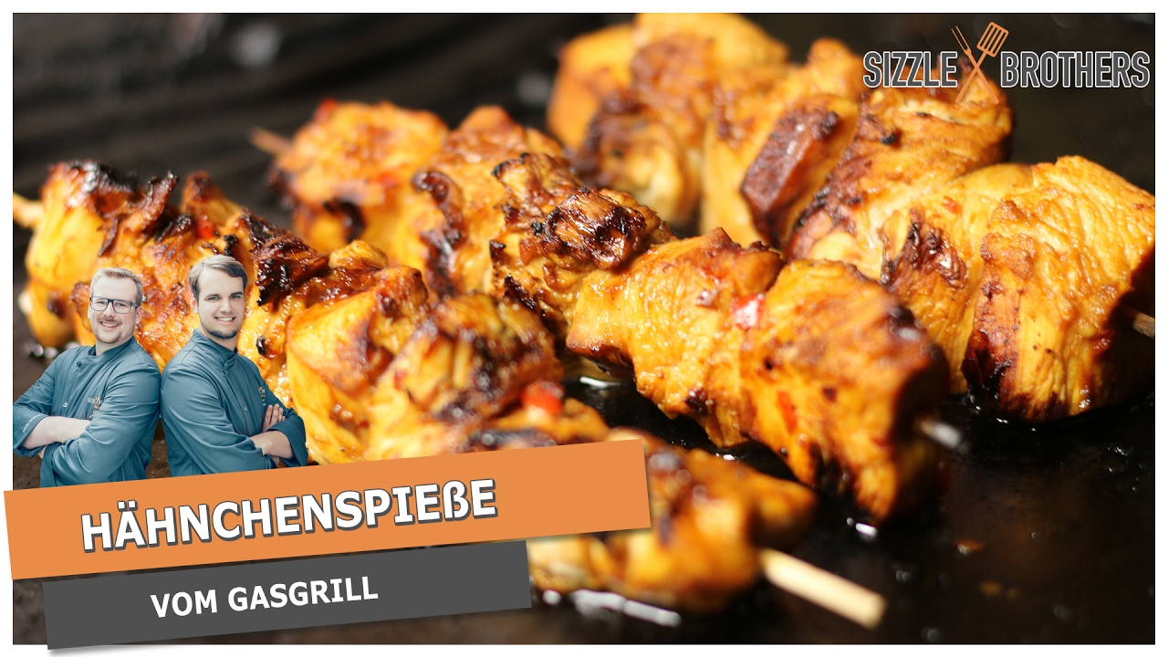 Hähnchenspiesse vom Gasgrill | Spieße im Asia-Style