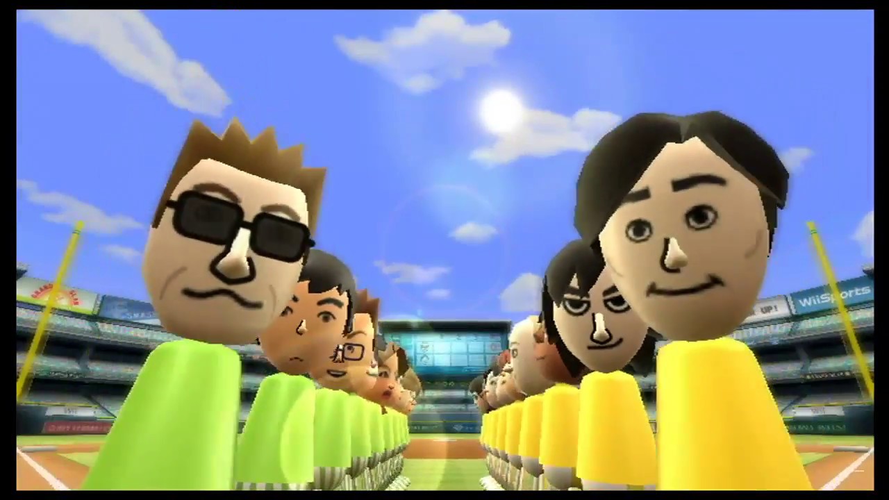 Wii Sports Baseball - Steve VS. Takumi