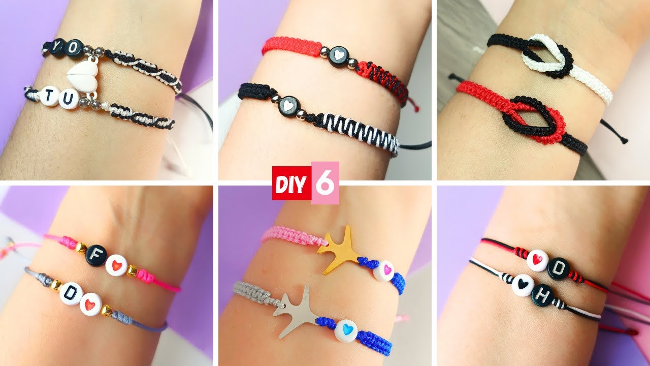 ❤️ Top 6 de Pulseras para parejas: una idea simple para emprender o regalar | pulseras de hilo