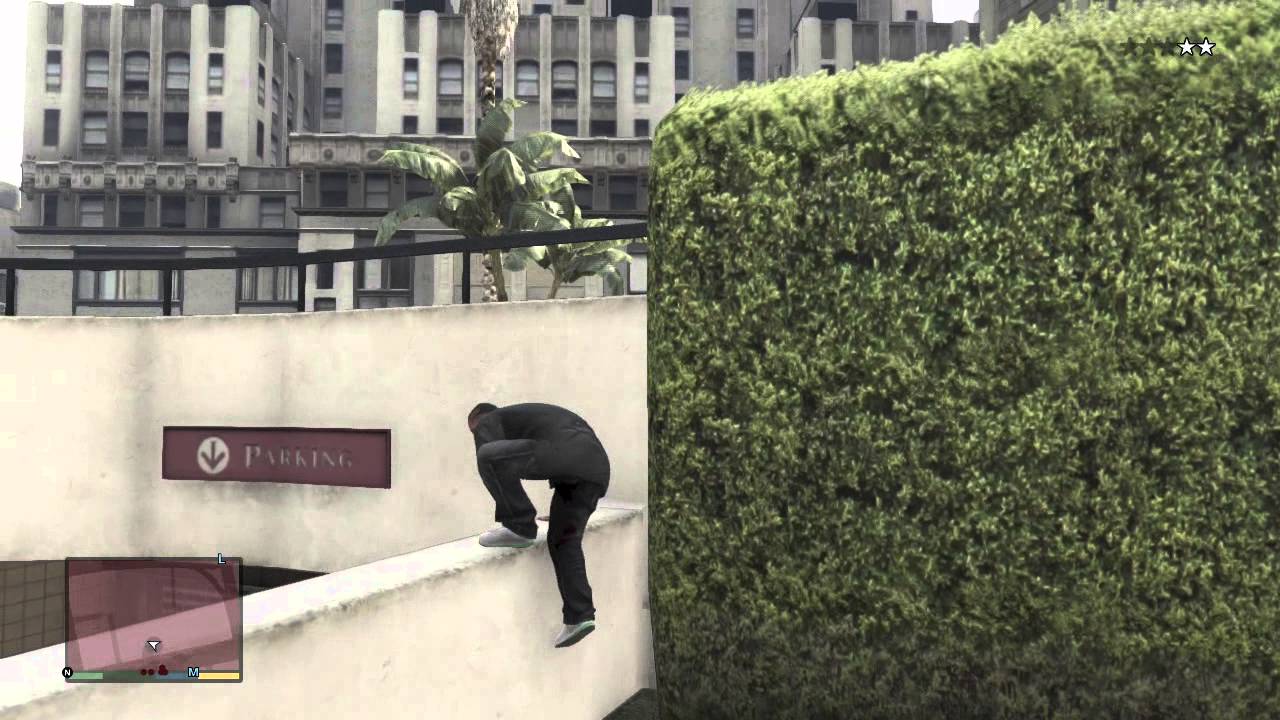 GTA 5: Escaping police on foot parkour style