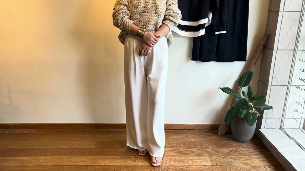 trois / 裏毛スッウエットワイドパンツ