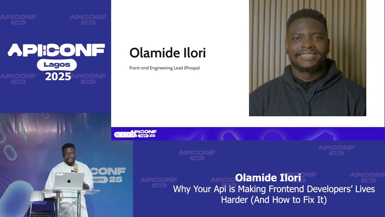 API Conference Lagos 2025 — Why Your API Is Making Frontend Developers’ Lives Hard(And How to Fix)