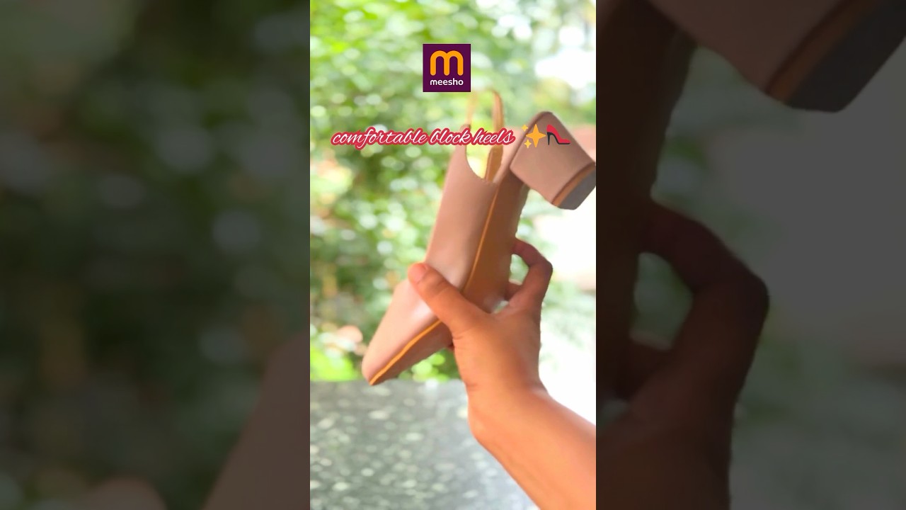 🦋comfortable block heels from meesho💕#meesho #meeshoheels #meeshohaul #youtubeshorts