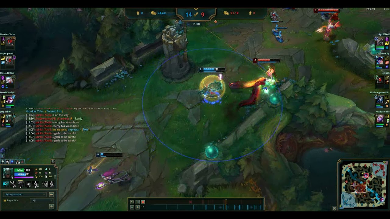 Kindred Ult vs Pyke - highlight