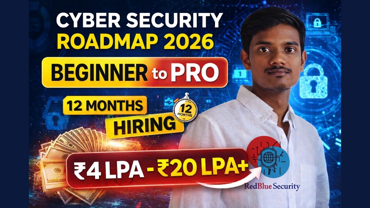 Cyber Security Roadmap 2026 🔥 Beginner to Pro Step-by-Step Guide