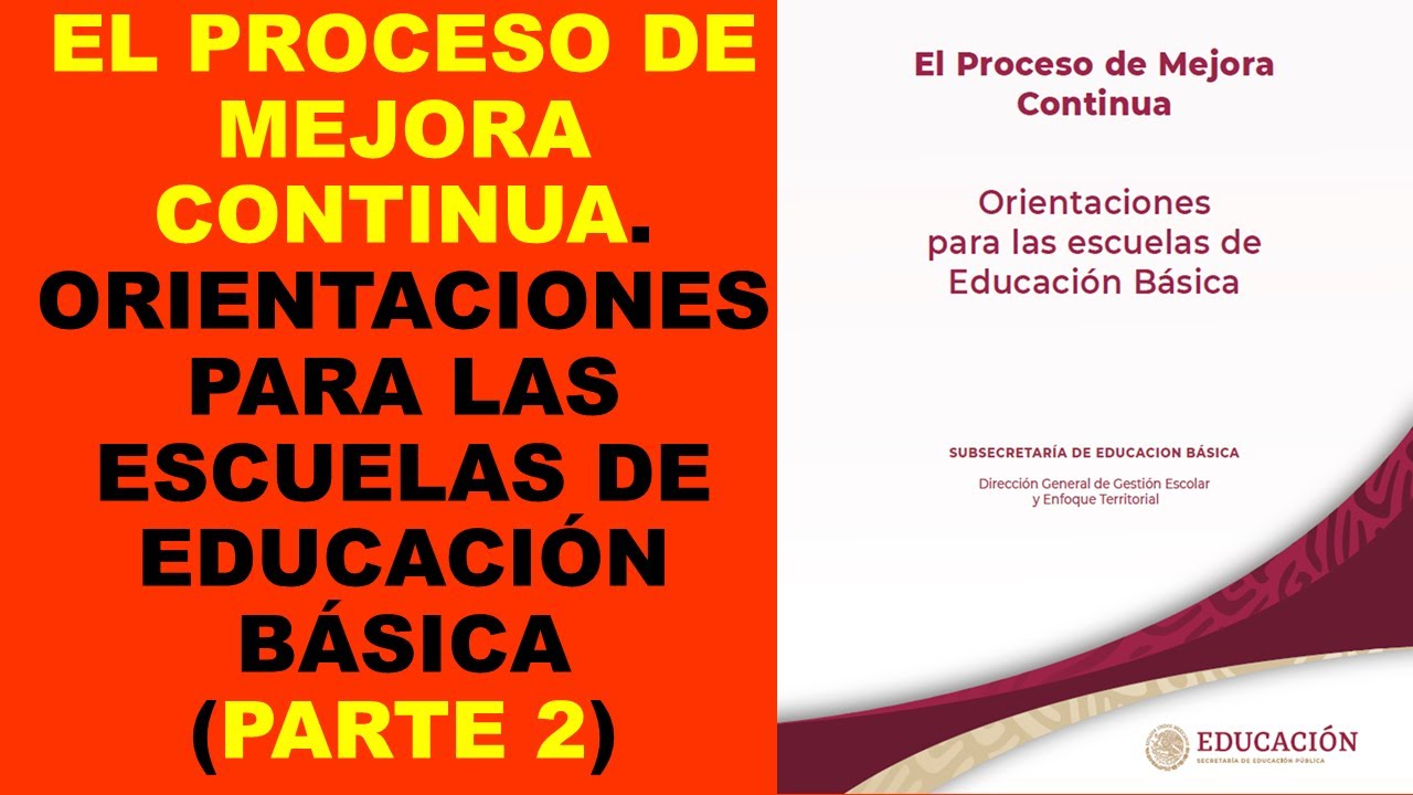 Soy Docente: EL PROCESO DE MEJORA CONTINUA. ORIENTACIONES PARA EDUCACIÓN BÁSICA (PARTE 2)