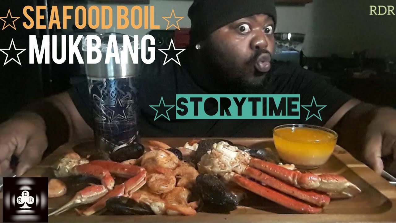 ☆☆Seafood Boil Mukbang☆☆ Halloween(STORYTIME)!!!