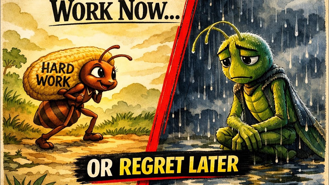 The Ant and The Grasshopper | A Powerful Motivational Story About Hard Work