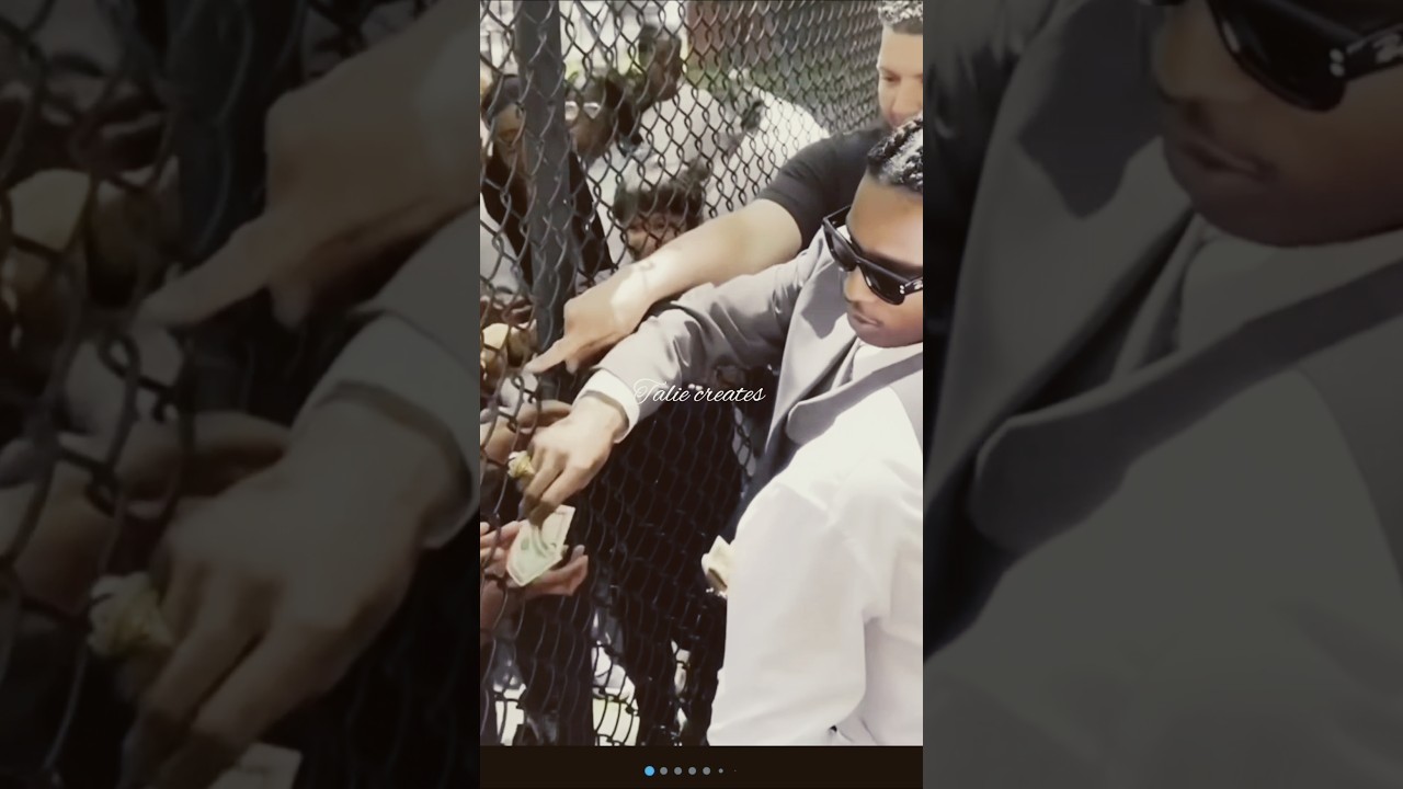 Bts of ASAP Rocky giving kids Cash #kids #shorts #fyp #asaprocky #rayban