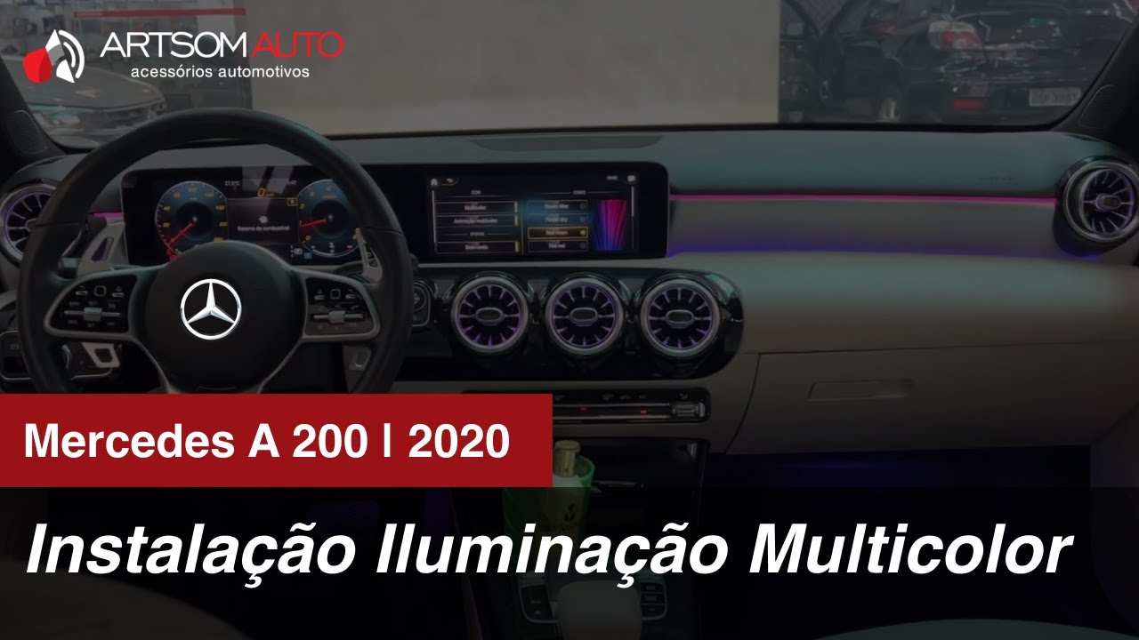 Mercedes A 200 | 2020 - Instalação Iluminação MultiColor - ArtsomAuto