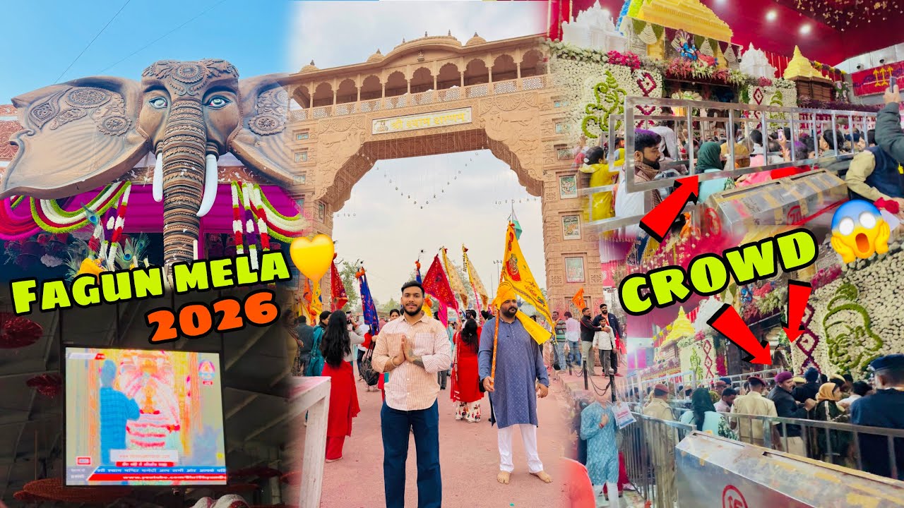 Visited khatu shyam mandir during fagun mela 2026❤️| very much crowd 😱