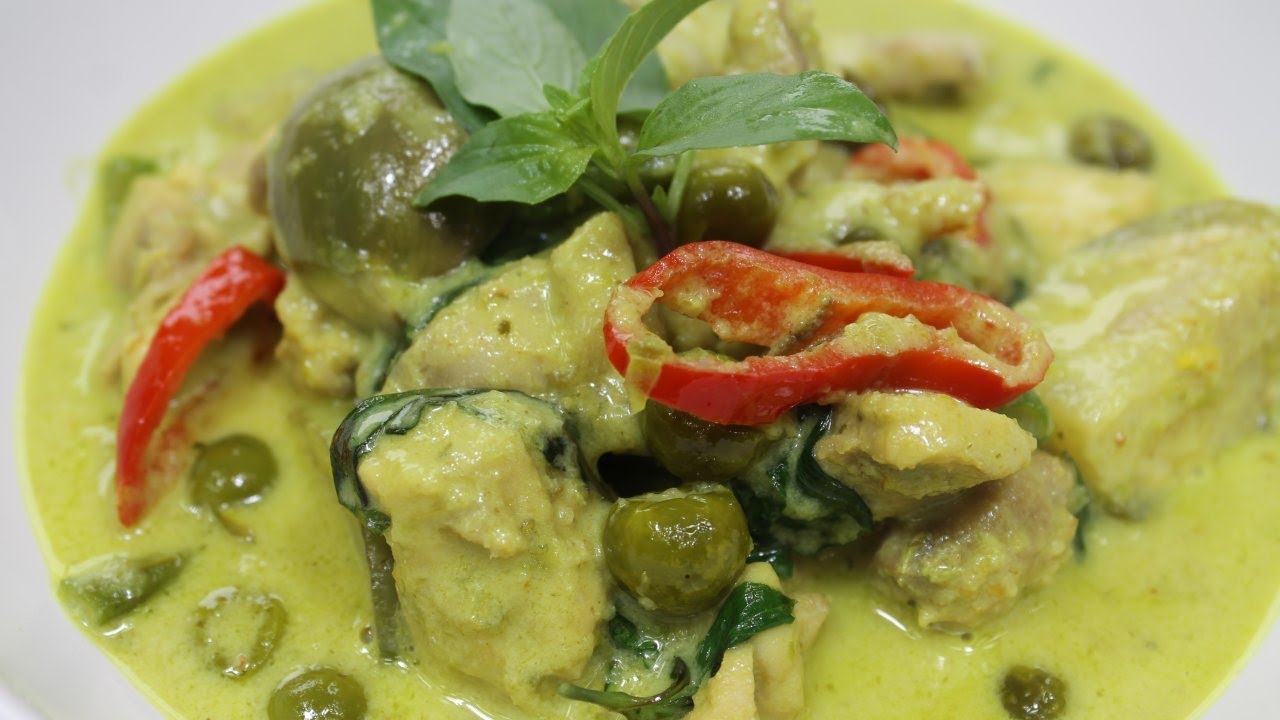Poulet au curry vert - แกงเขียวหวาน - Cooking With Morgane