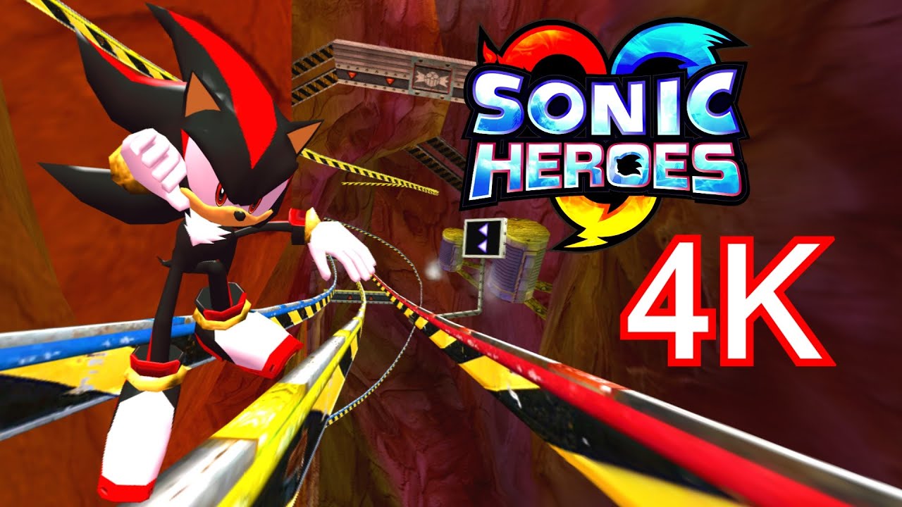 Sonic Heroes - Rail Canyon - Team Dark 4K HD, Widescreen 60 fps no HUD