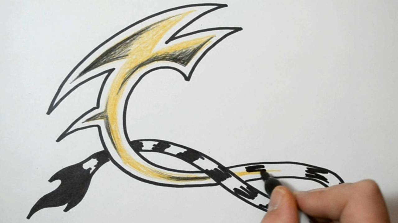 How to Draw Wild Graffiti Letters - C