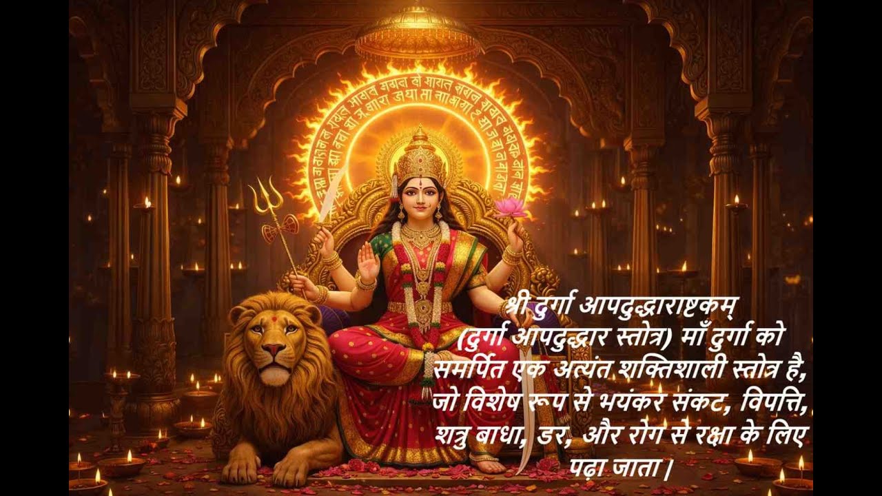 श्री दुर्गा आपदुद्धाराष्टकम्: भयंकर संकट, विपत्ति, शत्रु बाधा, डर, और रोग से रक्षा के लिए