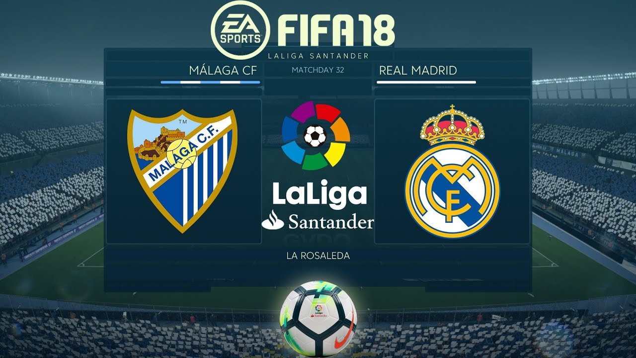 FIFA 18 Málaga vs Real madrid | La Liga 2017/18 | PS4 Full Match