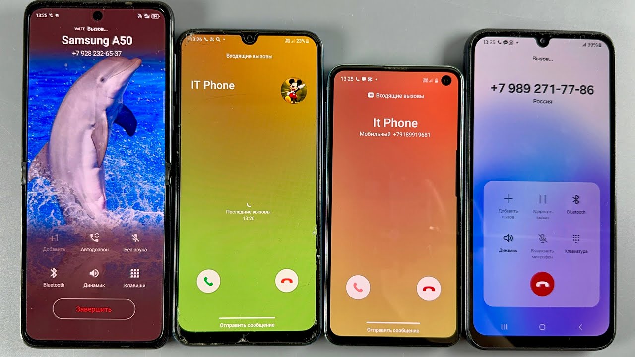 Incoming Calls Samsung Galaxy A50 + Techno Phantom + Samsung Galaxy S10e + Samsung A24