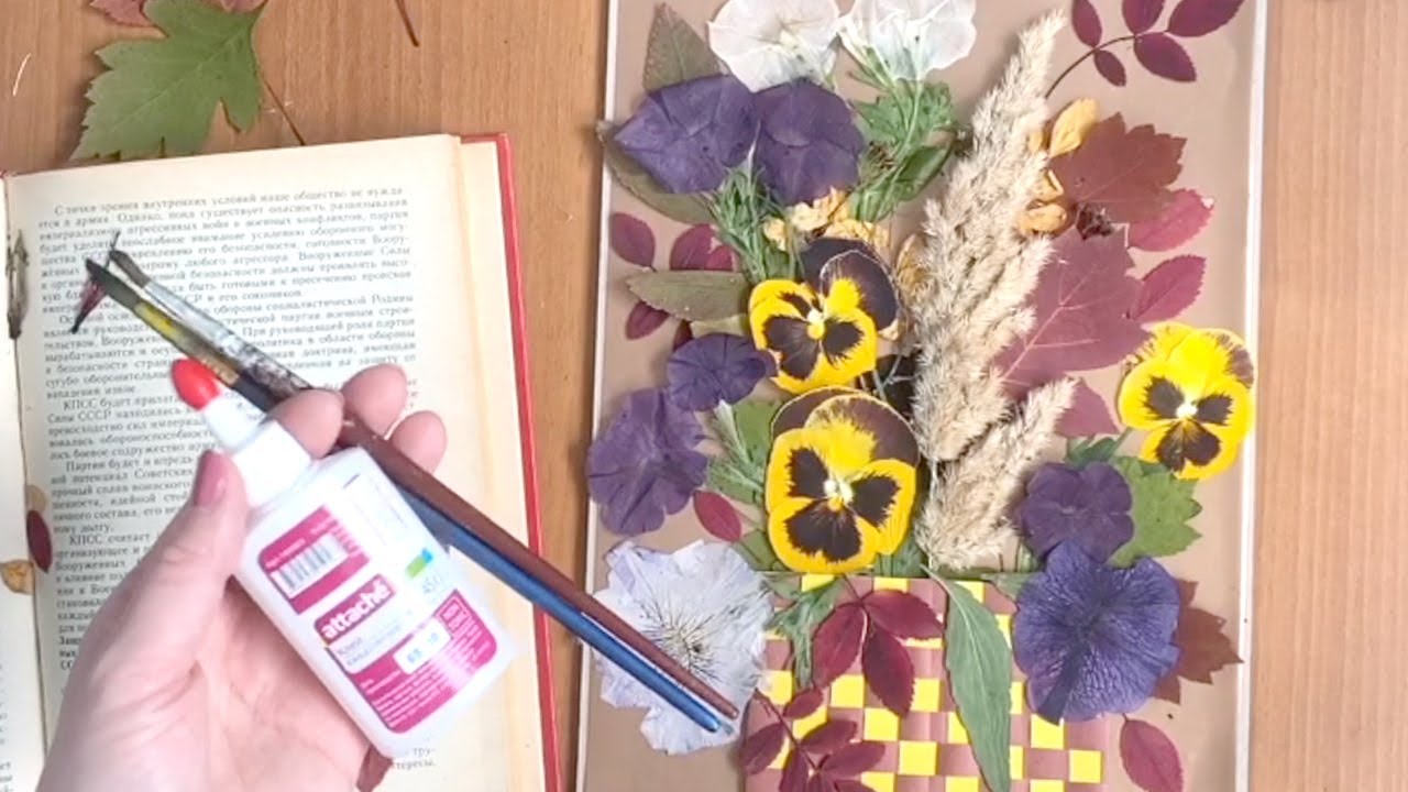 Флористическая живопись. Картина из цветов и листьев своими руками.