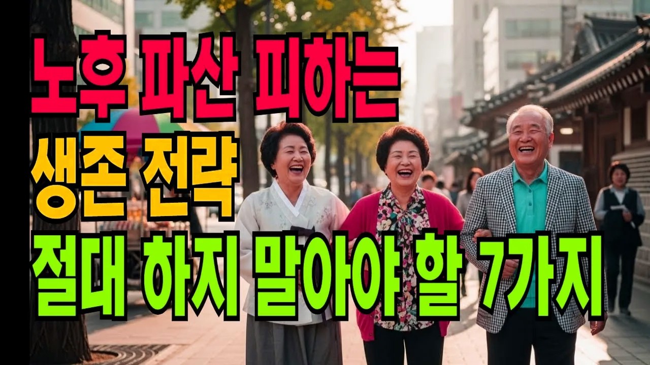 나이 들어 거지되지 않으려면?