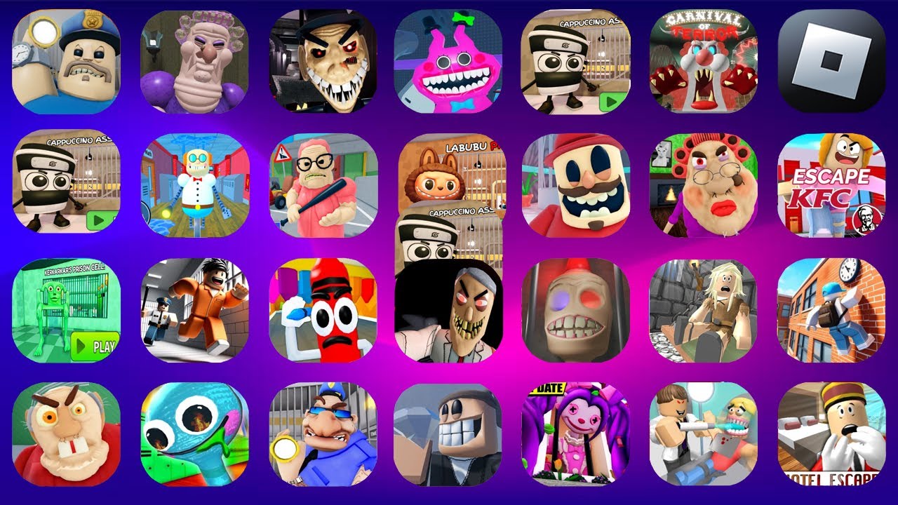 Roblox,BARRY'S PRISON RUN!,BARRA'S GRANNY HOUSE,GRUMPY GRAN!,FRIGO CAMELO'S PRISON RUN!