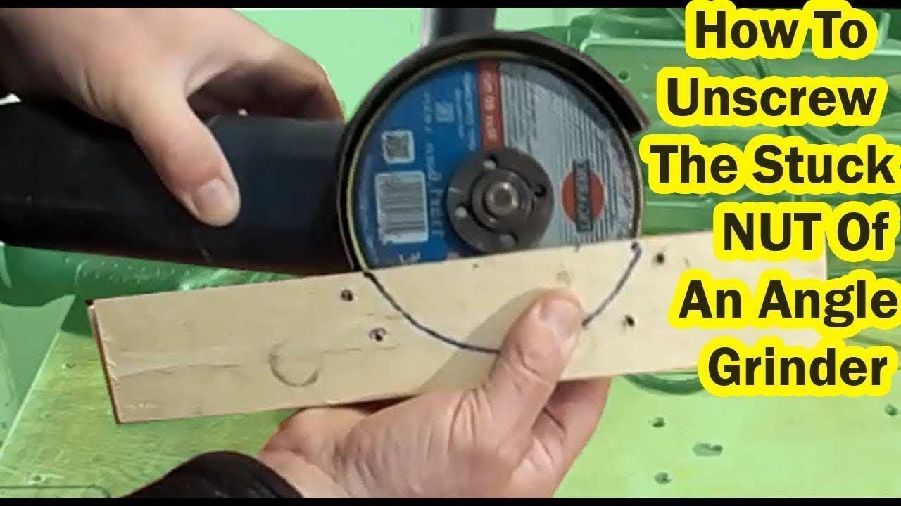 How To Remove Stuck NUT Of An Angle Grinder . Very Simple