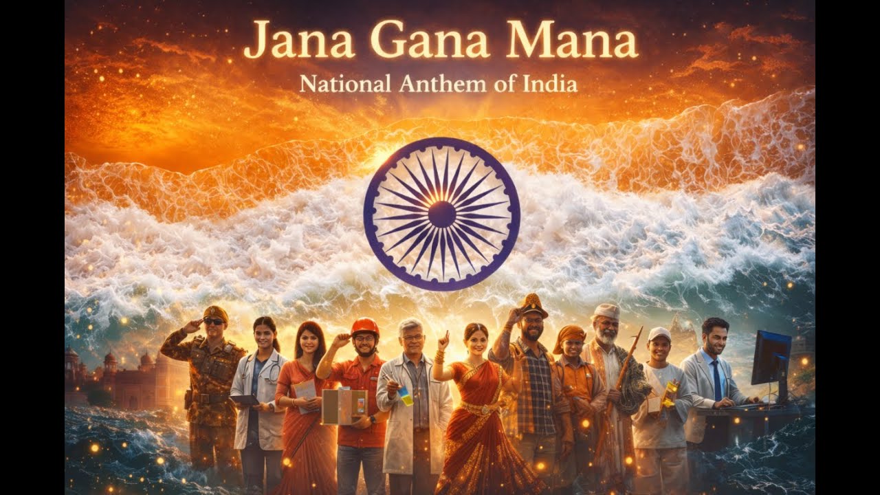 Jana Gana Mana National Anthem | जन गण मन राष्ट्रीय गीत With Lyrics