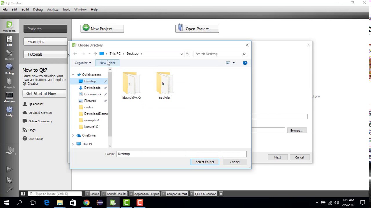 Create C Project in Qt Creator using cs50 library