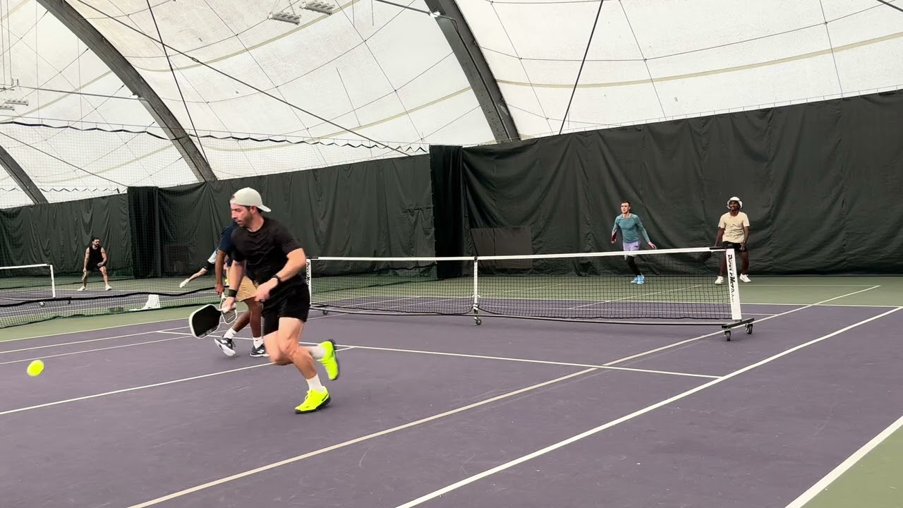 Matt and Karthik versus David Selvaggi and Ammar Wazir. 5.0+ Pickleball
