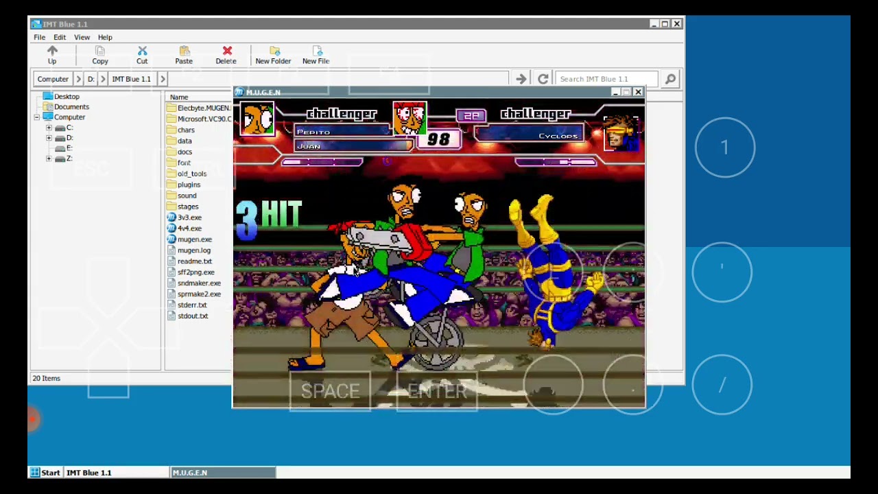 MUGEN: Pepito and Juan vs Cyclops