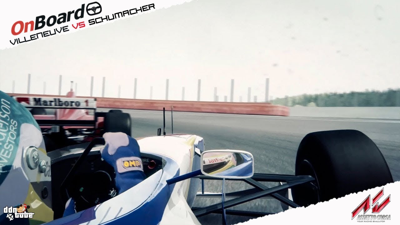 Assetto Corsa Mixed Reality Jacques Villeneuve VS Michael Schumacher Battle at Spa