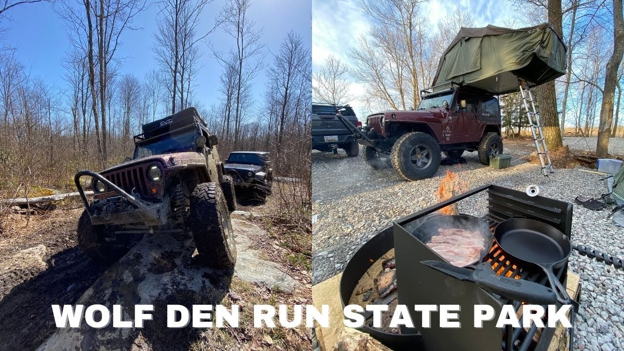 Jeep TJ Wrangler takes on Wolf Den Run State Park in MD!!