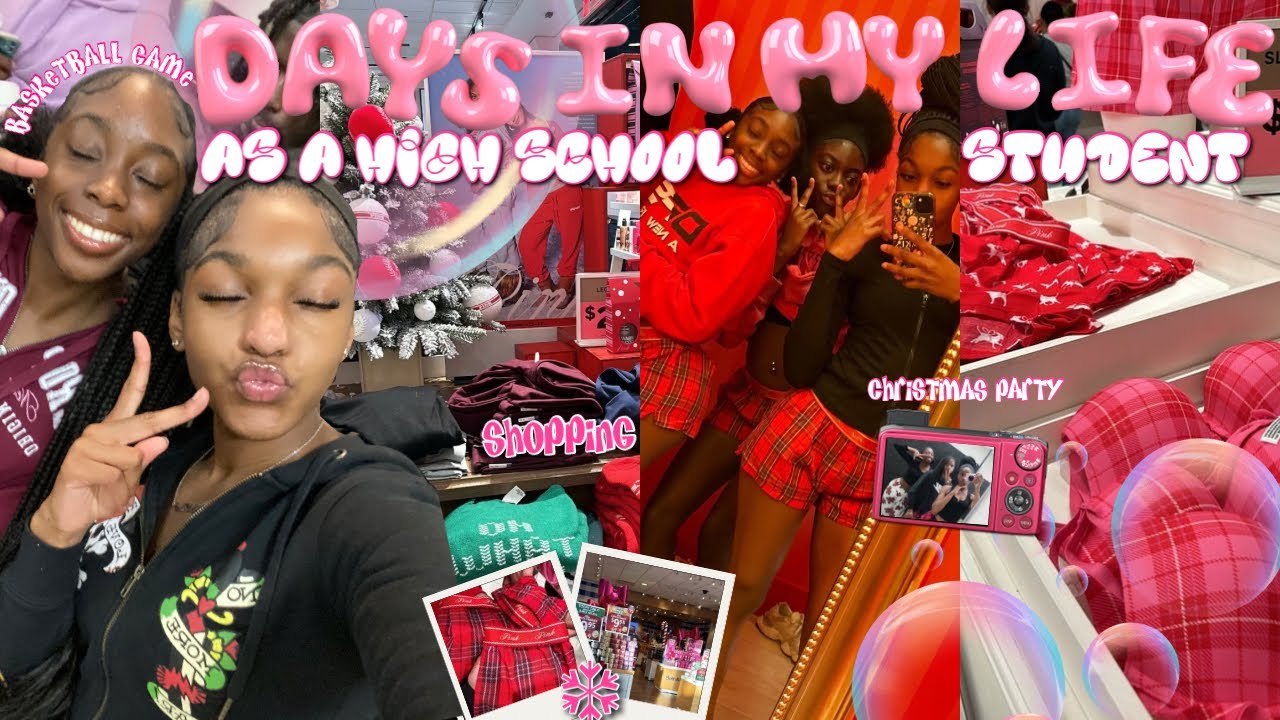 DAYS IN MY LIFE AS A HIGH SCHOOL STUDENT❀| shopping, xmas party, friends, bball game | Vlogmas Day 4