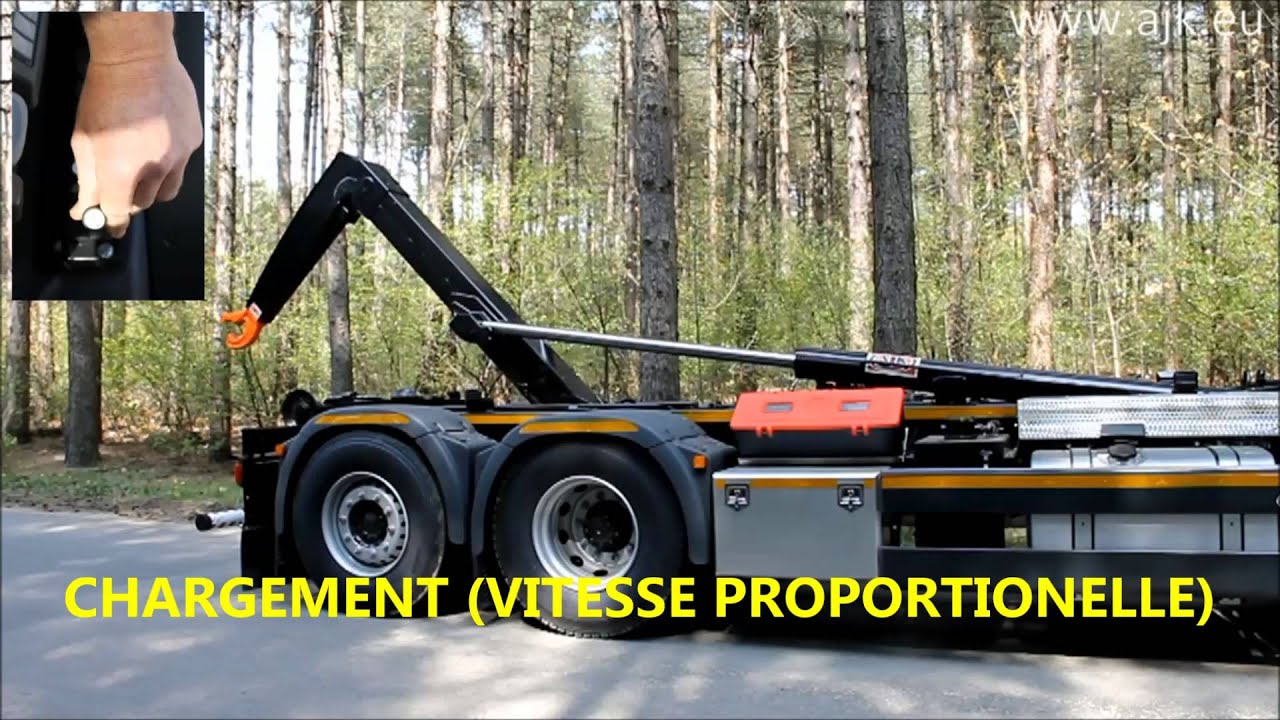 Bras hydraulique AJK pour transport benne