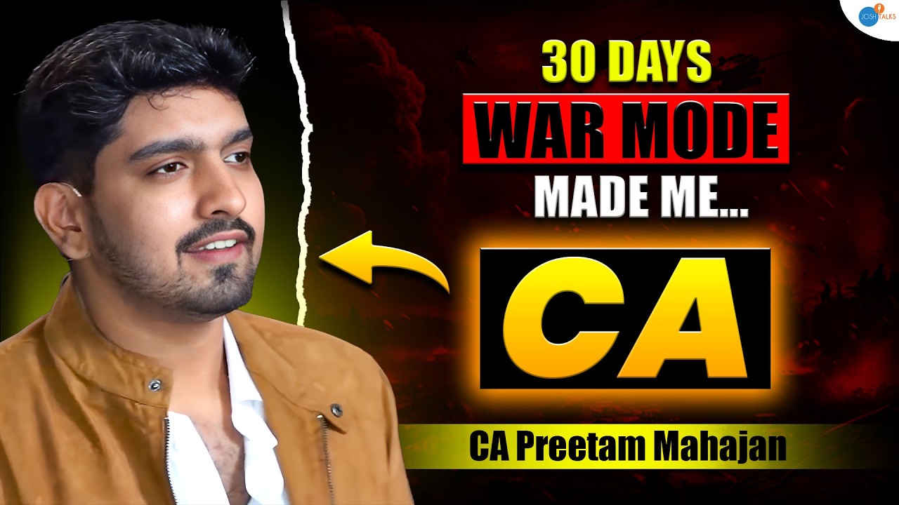 I Started Feeling Like A Liability On My Parents | CA Preetam Mahajan | Josh Talks