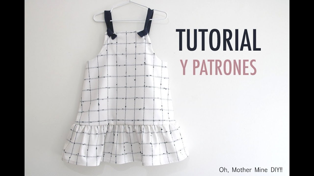 Patrones vestido de cuadros para niñas (gratis hasta talla 8 años)