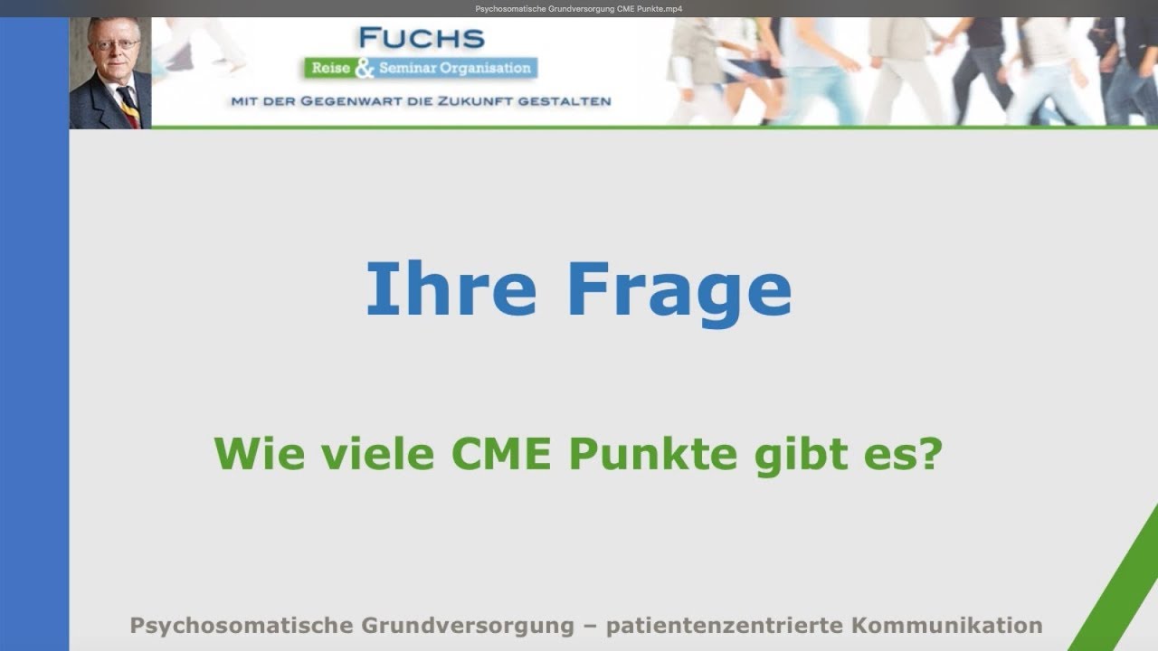 Psychosomatische Grundversorgung - CME Punkte