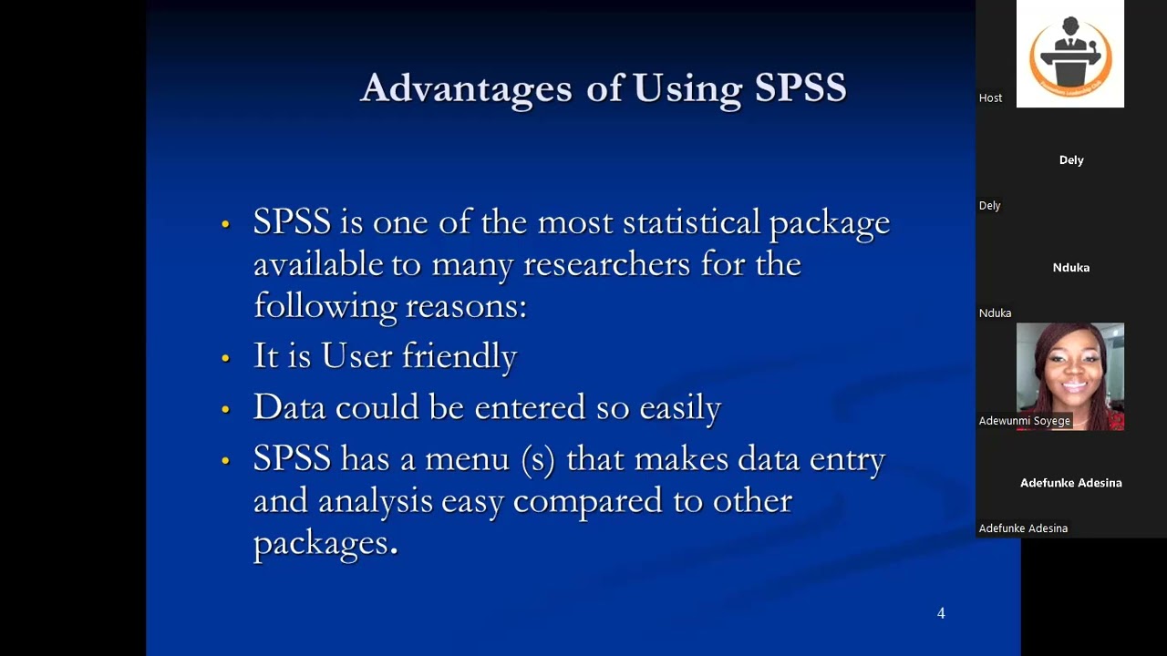 Lesson 1: Quantitative Data Analysis with SPSS by Professor Moyo