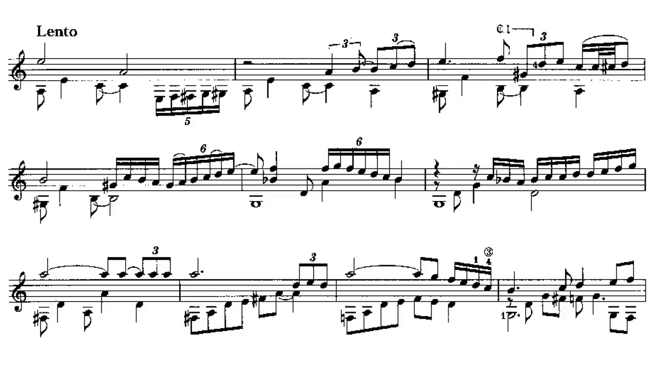 Astor Piazzolla - Verano Porte&ntilde;o for Guitar (Arr. Sergio Assad) - Score video