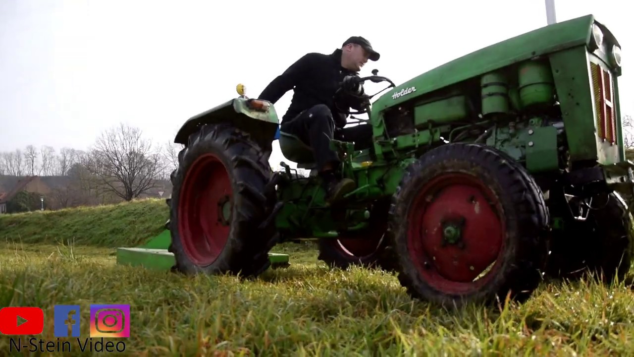 Am mulchen mit dem Holder B25 & Fehrenbach 1Meter Mulcher ( 20 PS , 1Liter Hubraum ) HD