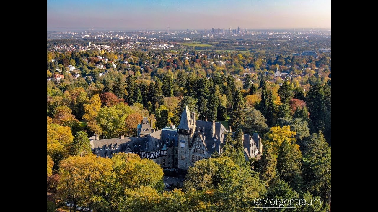 Kronberg von oben in 4K - Herbstfarben 2019