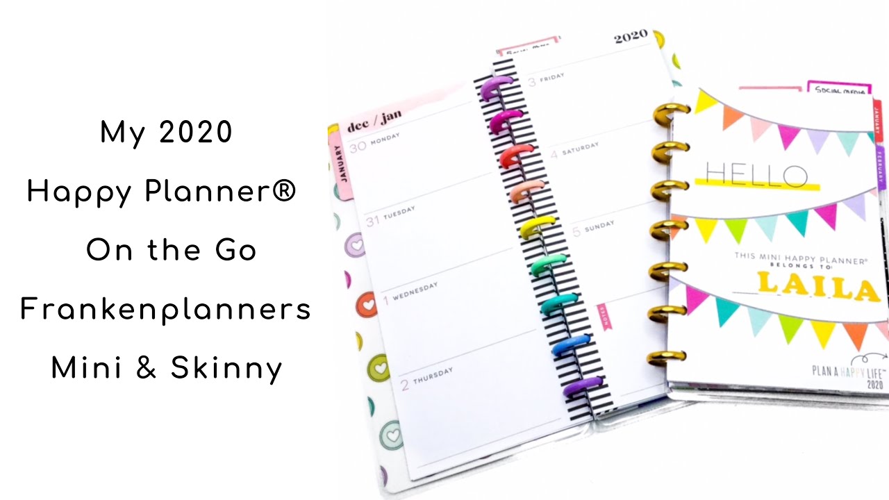 MY 2020 HAPPY PLANNER® ON THE GO FRANKENPLANNERS MINI & SKINNY