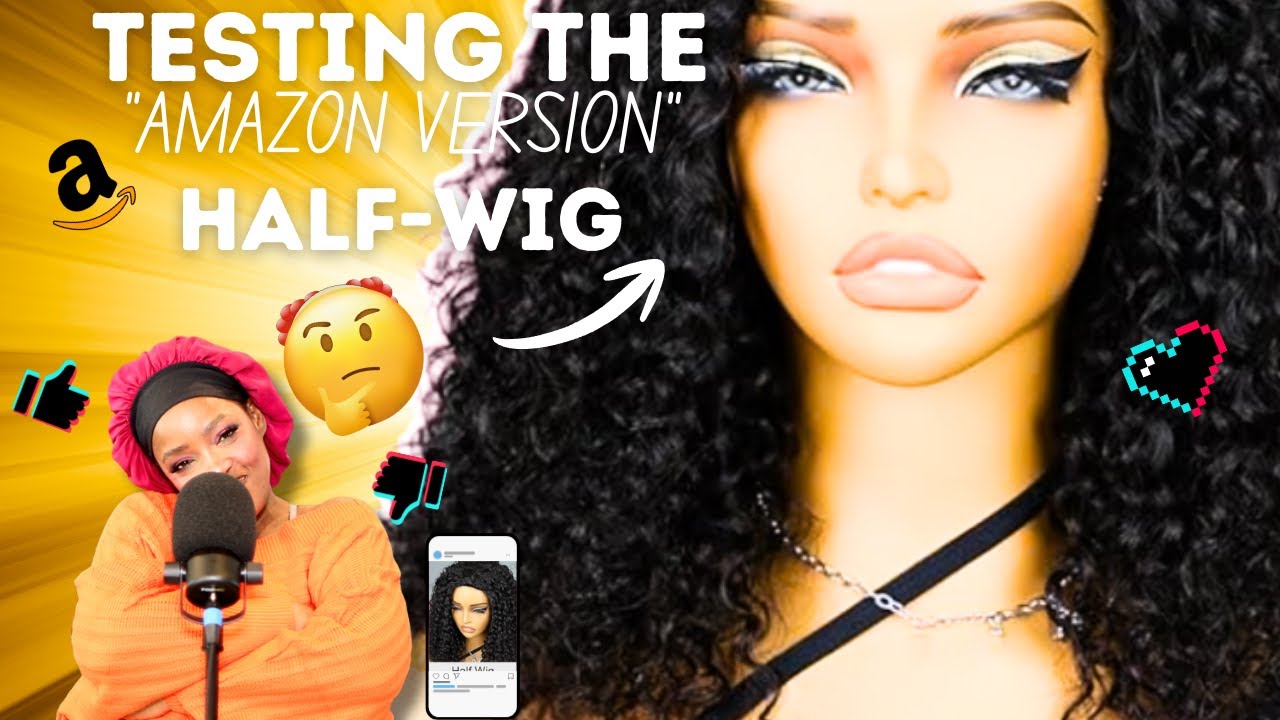 🛑TESTING The VIRAL (Amazon) HALF WIG: INTERNET PHOTOS vs. REAL LIFE REALITY! 🤦🏾‍♀️🤯 | MARY K. BELLA