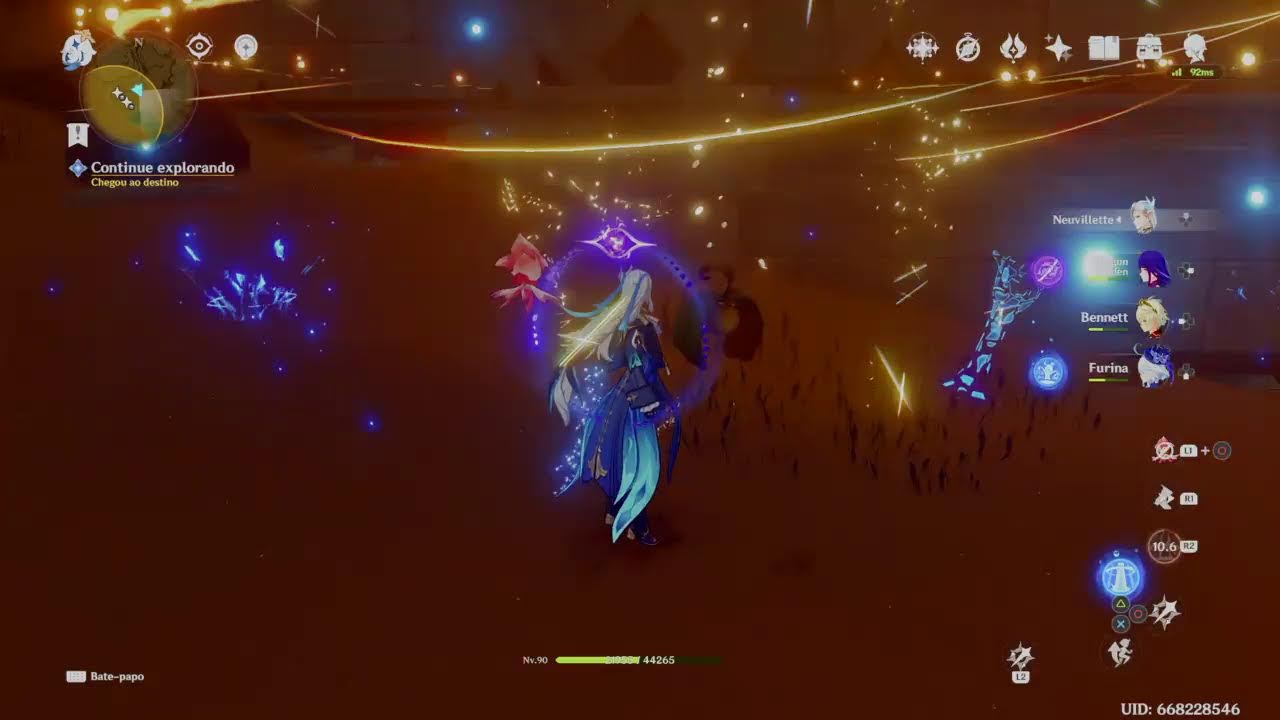 Livezinha fazendo missão e exploração